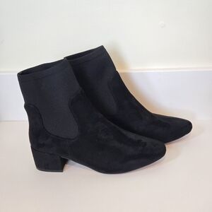 Cushionaire Romi Sock Stetch Ankle Boots Black 7